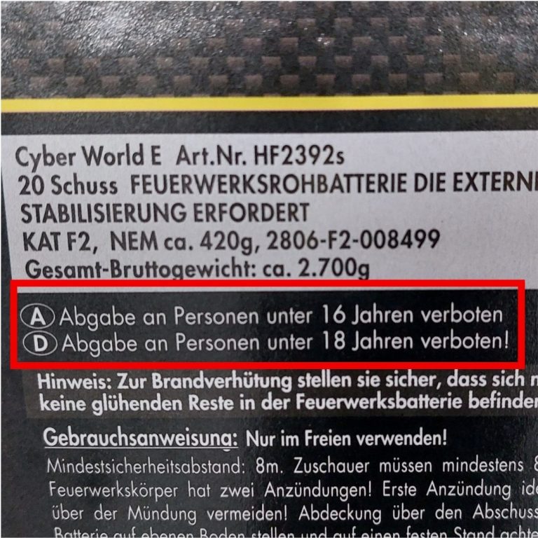 Altersbeschränkung F2
